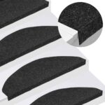 vidaXL Nášľapy na schody samolepiace 30 ks čierne 65x22,5x3,5 cm – Obrázok 6