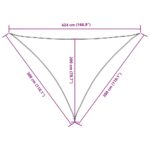 vidaXL Tieniaca plachta,oxford, trojuholníková 3x3x4,24 m sivohnedá – Obrázok 10