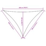 vidaXL Tieniaca plachta,oxford, trojuholníková 3,5x3,5x4,9m, sivohnedá – Obrázok 10