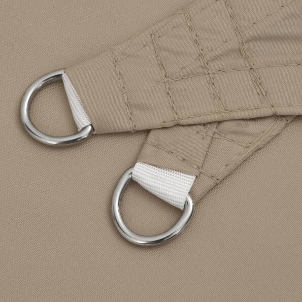 vidaXL Tieniaca plachta,oxford, trojuholníková 3,5x3,5x4,9m, sivohnedá – Obrázok 6