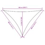 vidaXL Tieniaca plachta, oxford, trojuholníková 4x4x5,8 m, sivohnedá – Obrázok 10