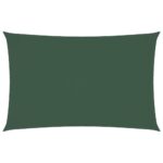 vidaXL Tieniaca plachta oxfordská látka obdĺžniková 5x8 m tmavozelená – Obrázok 2