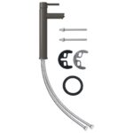 vidaXL Kúpeľňová batéria sivá 12x30 cm – Obrázok 2