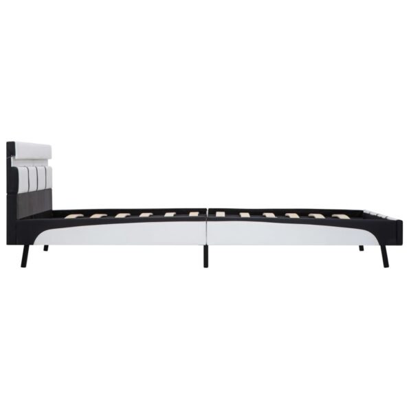 vidaXL Posteľný rám s LED, biely, umelá koža 160x200 cm – Obrázok 5