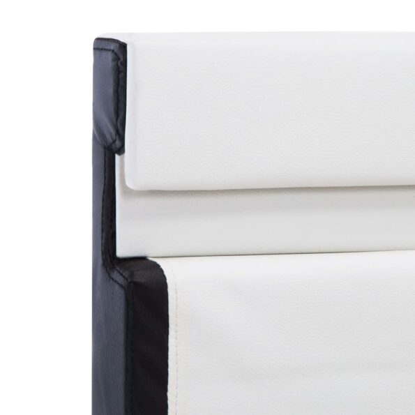 vidaXL Posteľný rám s LED, biely, umelá koža 160x200 cm – Obrázok 6