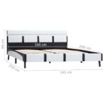 vidaXL Posteľný rám s LED, biely, umelá koža 160x200 cm – Obrázok 9