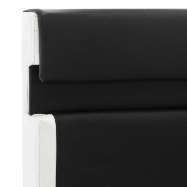 vidaXL Posteľný rám s LED, čierny, umelá koža 160x200 cm – Obrázok 6
