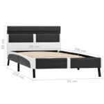 vidaXL Posteľný rám s LED, sivý, umelá koža 90x200 cm – Obrázok 10