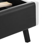 vidaXL Posteľný rám s LED, sivý, umelá koža 90x200 cm – Obrázok 8
