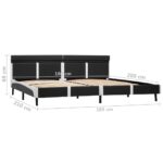 vidaXL Posteľný rám s LED, sivý, umelá koža 180x200 cm – Obrázok 9
