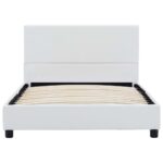 vidaXL Posteľný rám, biely, umelá koža 90x200 cm – Obrázok 3