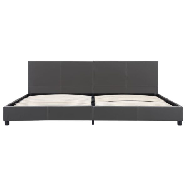 vidaXL Posteľný rám, sivý, umelá koža 180x200 cm – Obrázok 3