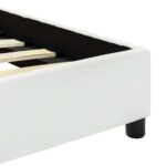 vidaXL Posteľný rám, biely, umelá koža 100x200 cm – Obrázok 8
