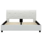 vidaXL Posteľný rám, biely, umelá koža 120x200 cm – Obrázok 4