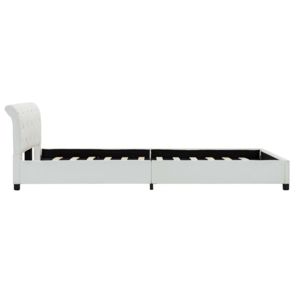 vidaXL Posteľný rám, biely, umelá koža 120x200 cm – Obrázok 5