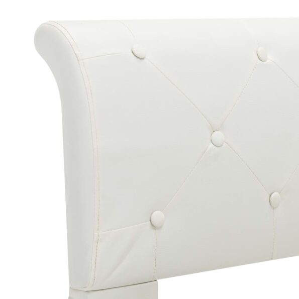 vidaXL Posteľný rám, biely, umelá koža 120x200 cm – Obrázok 6