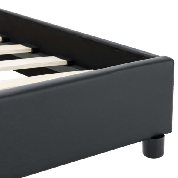 vidaXL Posteľný rám, čierny, umelá koža 140x200 cm – Obrázok 8