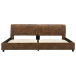 vidaXL Posteľný rám, hnedý, umelý semiš 180x200 cm – Obrázok 5