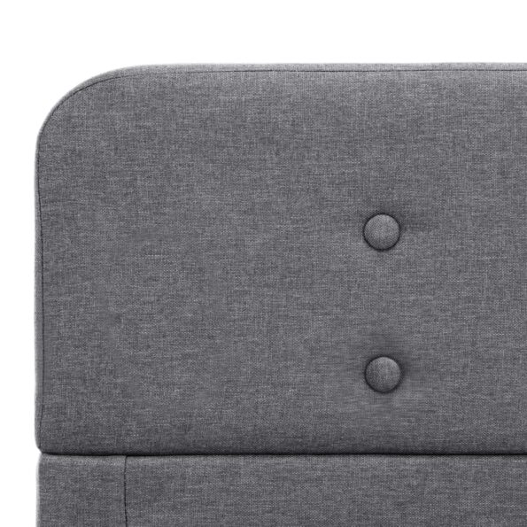 vidaXL Rám postele svetlosivý 90x200 cm látkový – Obrázok 7