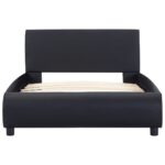 vidaXL Posteľný rám s LED, čierny, umelá koža 90x200 cm – Obrázok 4
