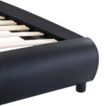 vidaXL Posteľný rám s LED, čierny, umelá koža 90x200 cm – Obrázok 7