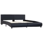 vidaXL Posteľný rám s LED, čierny, umelá koža 180x200 cm – Obrázok 3