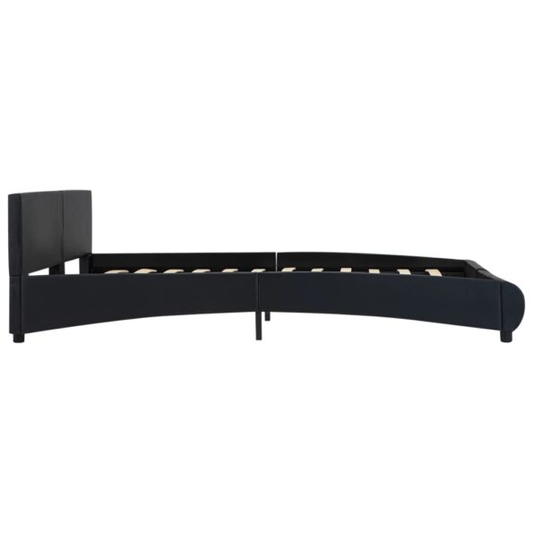 vidaXL Posteľný rám s LED, čierny, umelá koža 180x200 cm – Obrázok 5