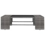 vidaXL 10-dielna záhradná sedacia súprava, polyratan, sivá – Obrázok 3