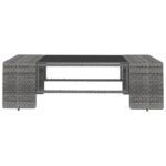 vidaXL 11-dielna záhradná sedacia súprava s podložkami polyratan sivá – Obrázok 11