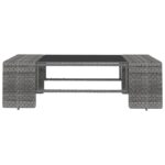 vidaXL 11-dielna záhradná sedacia súprava s podložkami polyratan sivá – Obrázok 11