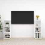vidaXL TV skrinky 2 ks biele 107x35x37 cm drevotrieska