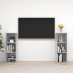 vidaXL TV skrinky 2 ks betónové sivé 107x35x37 cm drevotrieska