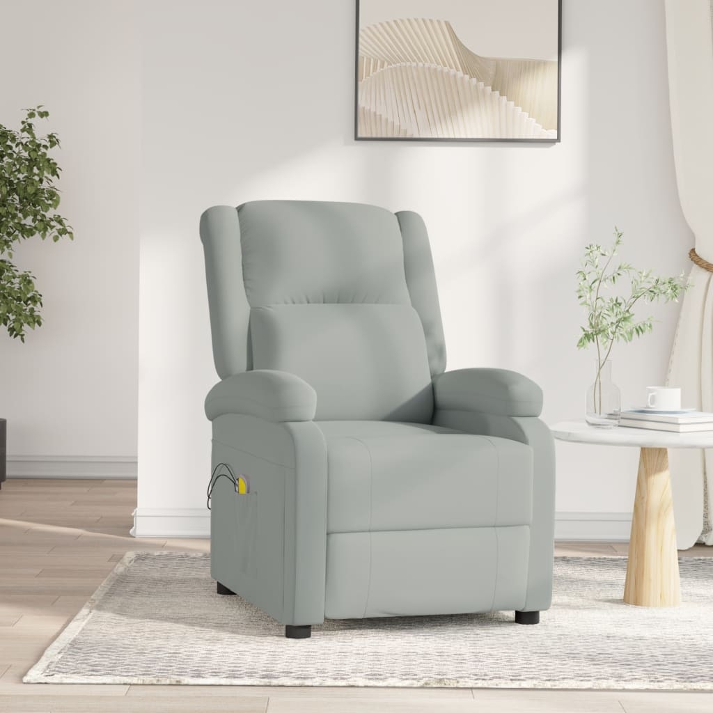 3098404_1.jpg vidaXL Elektrické masážne kreslo bledosivé zamat – Obrázok 1