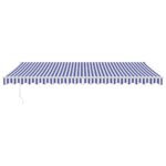 vidaXL Automatická zaťahovacia markíza, modrá a biela 5x3 m – Obrázok 3