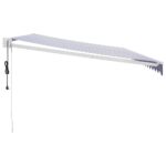 vidaXL Automatická zaťahovacia markíza, modrá a biela 5x3 m – Obrázok 4