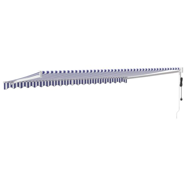 vidaXL Automatická zaťahovacia markíza, modrá a biela 5x3 m – Obrázok 5