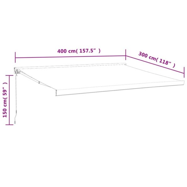 3154523_9.jpg VidaXL Zaťahovacia markíza modrá a biela 4x3 m látka a hliník – Obrázok 9