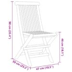 vidaXL 7-dielny záhradný jedálenský set z masívneho dreva – Obrázok 13