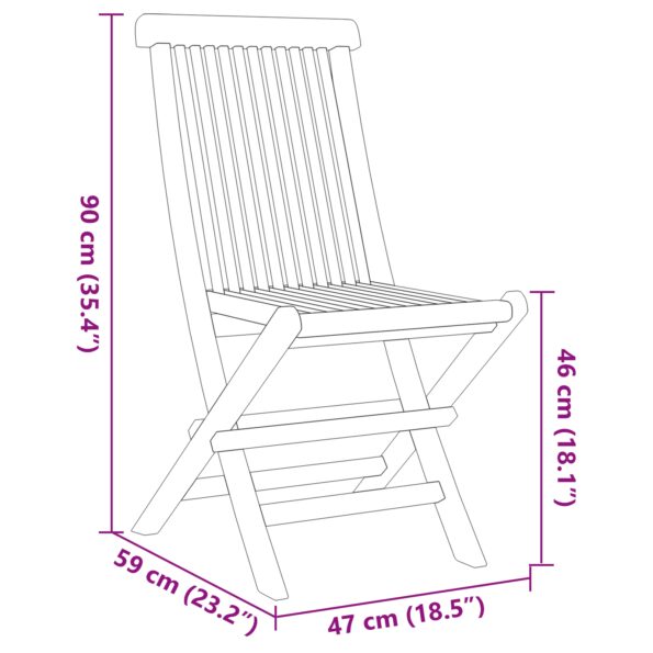 vidaXL 7-dielny záhradný jedálenský set z masívneho dreva – Obrázok 13