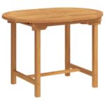 vidaXL 7-dielny záhradný jedálenský set z masívneho dreva – Obrázok 7