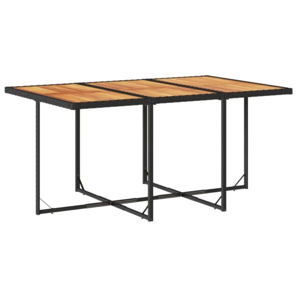 vidaXL 11-dielna záhradná jedálenská sada s vankúšmi čierna polyratan – Obrázok 3