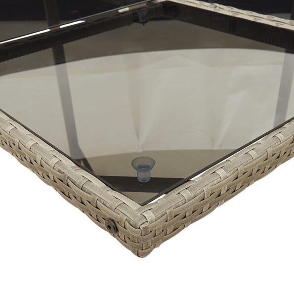 vidaXL 13-dielna záhrad. jedálenská súprava s vankúšmi sivá polyratan – Obrázok 4