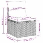 vidaXL 8-dielna záhradná súprava pohoviek s vankúšmi sivá polyratanová – Obrázok 13