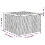 vidaXL 6-dielna záhradná súprava pohoviek s vankúšmi sivá polyratanová – Obrázok 13