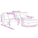 vidaXL 2-miestna rozkladacia pohovka s podnožkou bledosivá látka – Obrázok 11