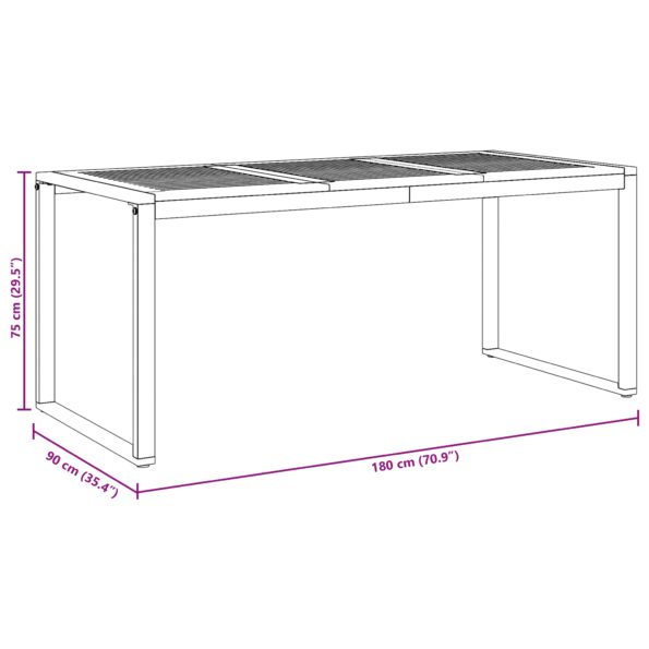 3284363_12.jpg vidaXL 5-dielny záhradný jedálenský set z masívneho akáciového dreva a kovu – Obrázok 12