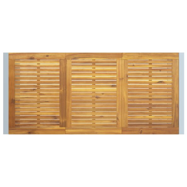 3284363_8.jpg vidaXL 5-dielny záhradný jedálenský set z masívneho akáciového dreva a kovu – Obrázok 8