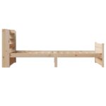 vidaXL Posteľný rám s čelom 90x200 cm masívna borovica – Obrázok 7