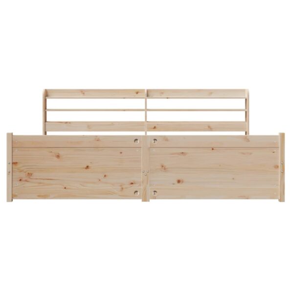 vidaXL Posteľný rám s čelom 180x200 cm borovicový masív – Obrázok 6