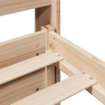 vidaXL Posteľný rám s čelom 200x200 cm masívna borovica – Obrázok 10